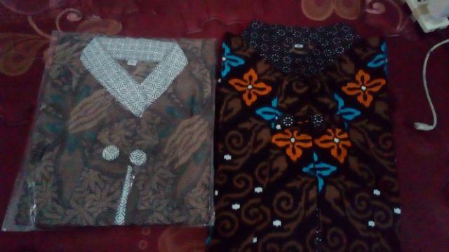 Tey-17 Batik Wanita Asj Sa Hrb026 Kenongo Kemeja Tosca Pendek