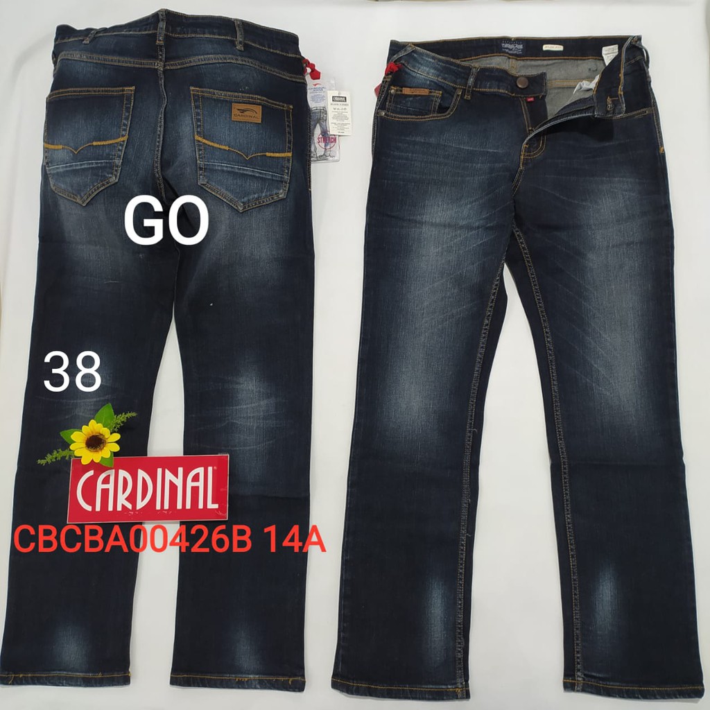 bb J 37-38 CARDINAL CBCBA Celana Panjang Jeans Reguler Fit Slim Fit Straight Slim Bawahan Laki-Laki