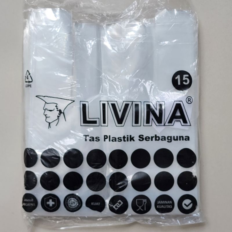 kantong plastik PE bening / Transparan - kantong kresek PE Bening / Transparan - Uk 15, 20, 25