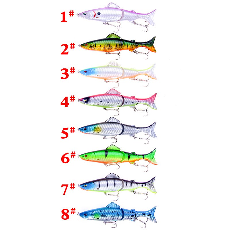 Heavy Sinking Minnow Umpan Mancing Kail Pancing Plastic Bait Alat Pancing Multi-Section 3-Segment Umpan Mancing 13cm/18g Alat Pancing Murah Umpan Pancing Umpan Ikan Umpan Pancing Buatan relix nusantara