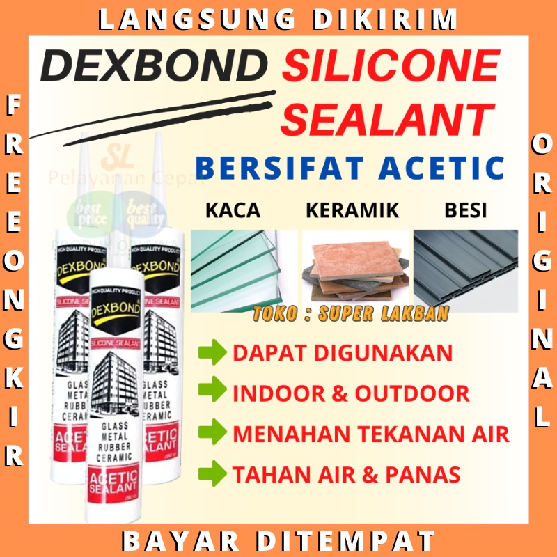 Lem Sealant Kaca Aquarium Dextone Silicone Sealant Dexbond Acetic Clear Lem Tembak Silen