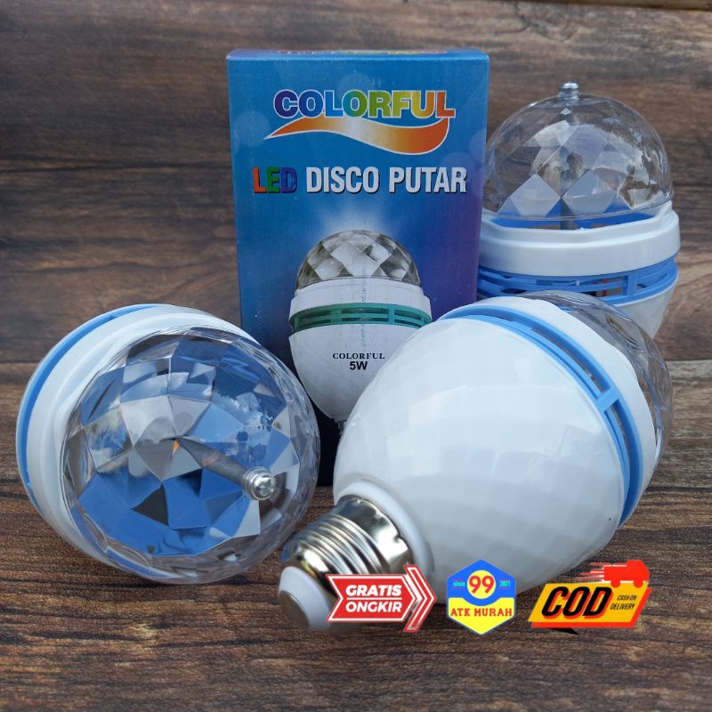 LAMPU DISCO 5watt/lampu putar/lampu warna/