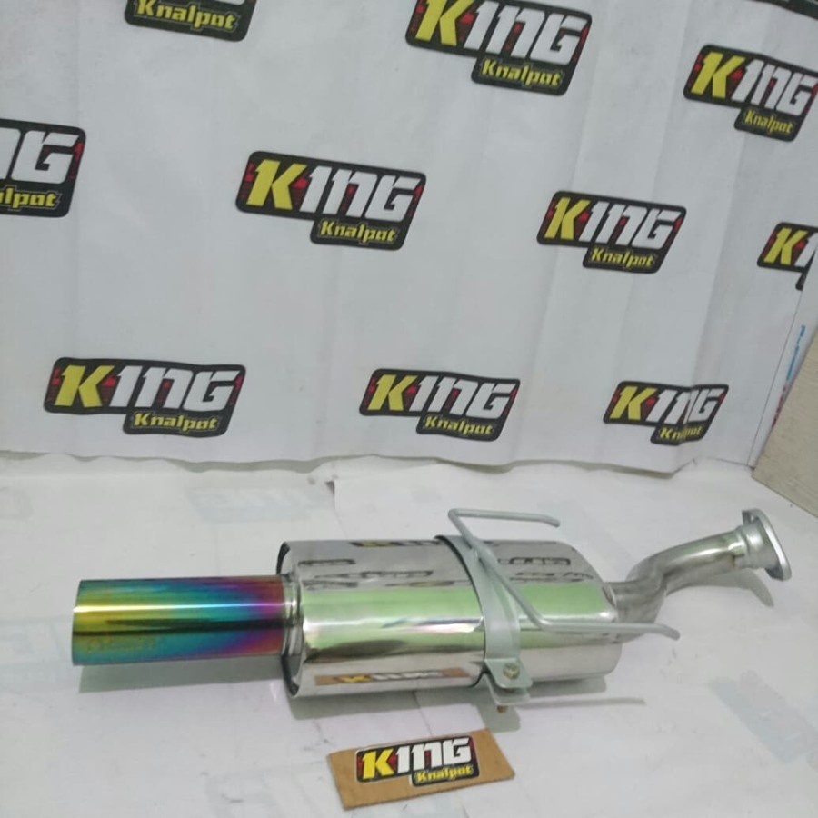 Jual knalpot all New BRIO Knalpot bolt on Brio knalpot mobil Merk Omega Brio