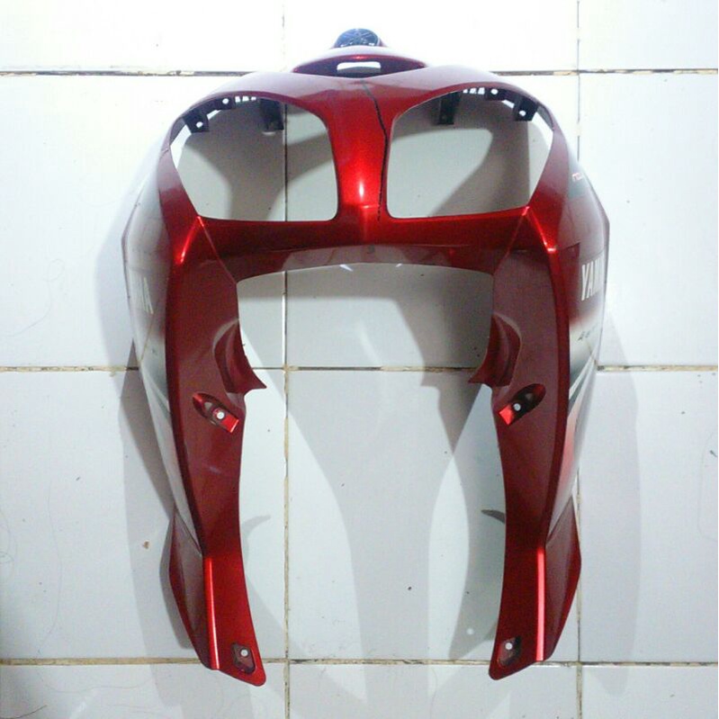 body tameng tebeng depan bodi alus nouvo z legshield front cover dada nuvo red merah maroon ori 2nd 