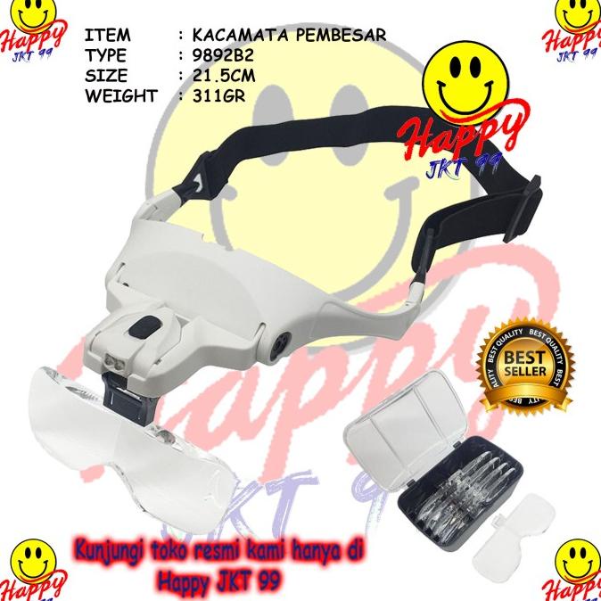

Big Sale HELM KACAMATA PEMBESAR REPARASI JAM 5X MAGNIFIER 2 LED 9892B2 ORIGINAL Big Sale