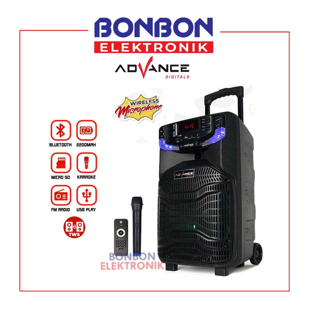 Advance Speaker K1504 Meeting Bluetooth Salon Aktif 15&quot; Gratis 1 Mic