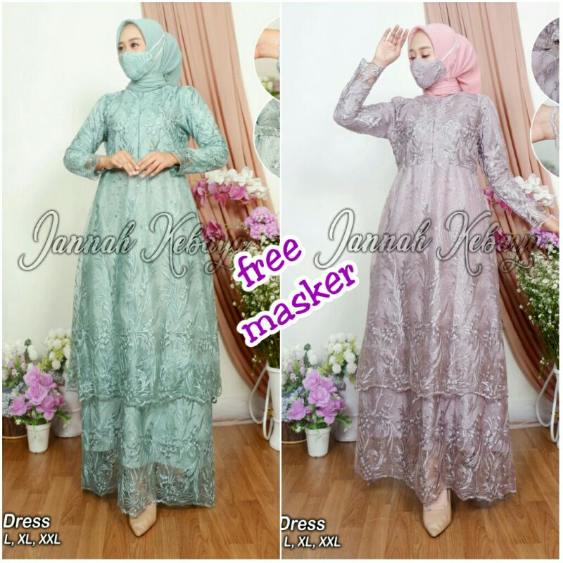 (REAL PICT) KIRANIA DRESS/KEBAYA/KEBAYA GAMIS/KEBAYA PESTA/KEBAYA KONDANGAN/KEBAYA WISUDA