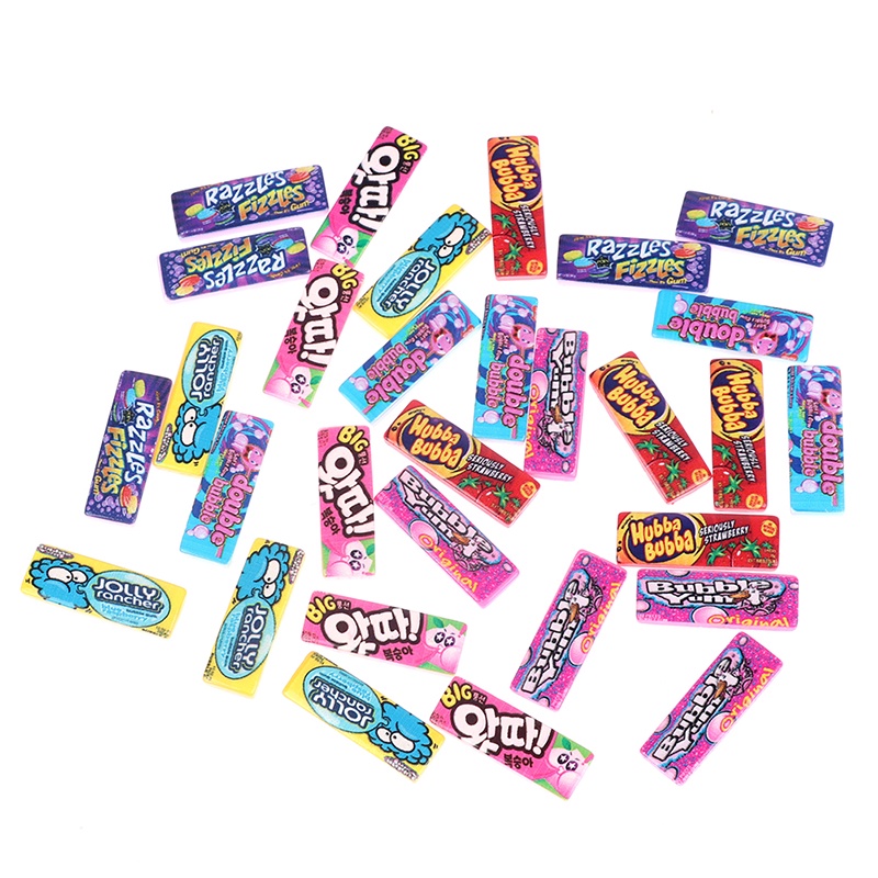 5pcs / set Miniatur Permen / Snack Bahan Resin Untuk Rumah Boneka