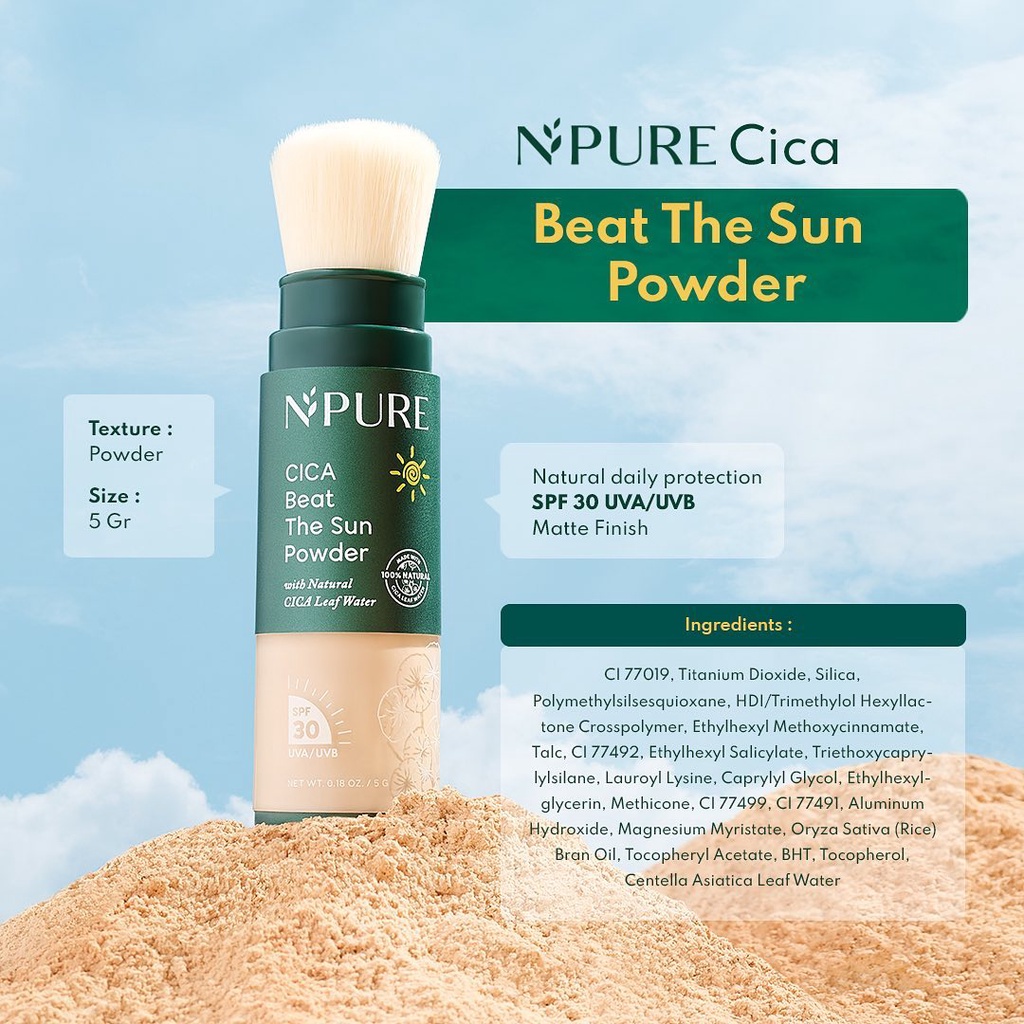 NPure Cica Beat The Sun Sunscreen SPF 50 PA++++ | Cica Beat The Sun Powder SPF 30 UVA/UVB