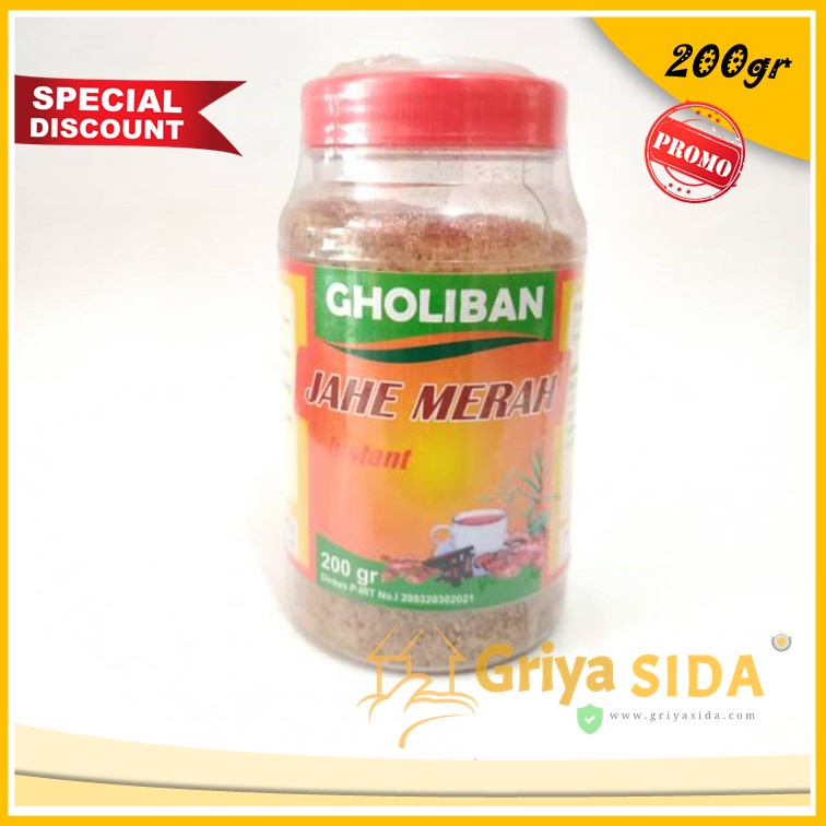 Jahe Merah Instan Gholiban 200gr Bubuk Serbuk jahe merah instant botol PROMO!