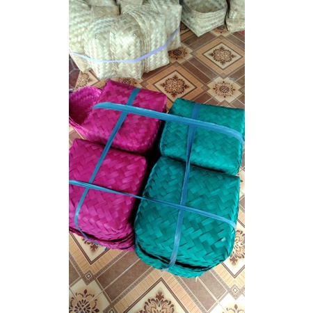 

[ Halodul ] besek bambu warna 20x20 sepasang | besek bambu hampers kotak hantaran lebaran