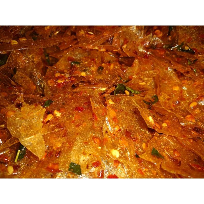 

Keripik Kaca Gurih Pedas Daun Jeruk 500gram