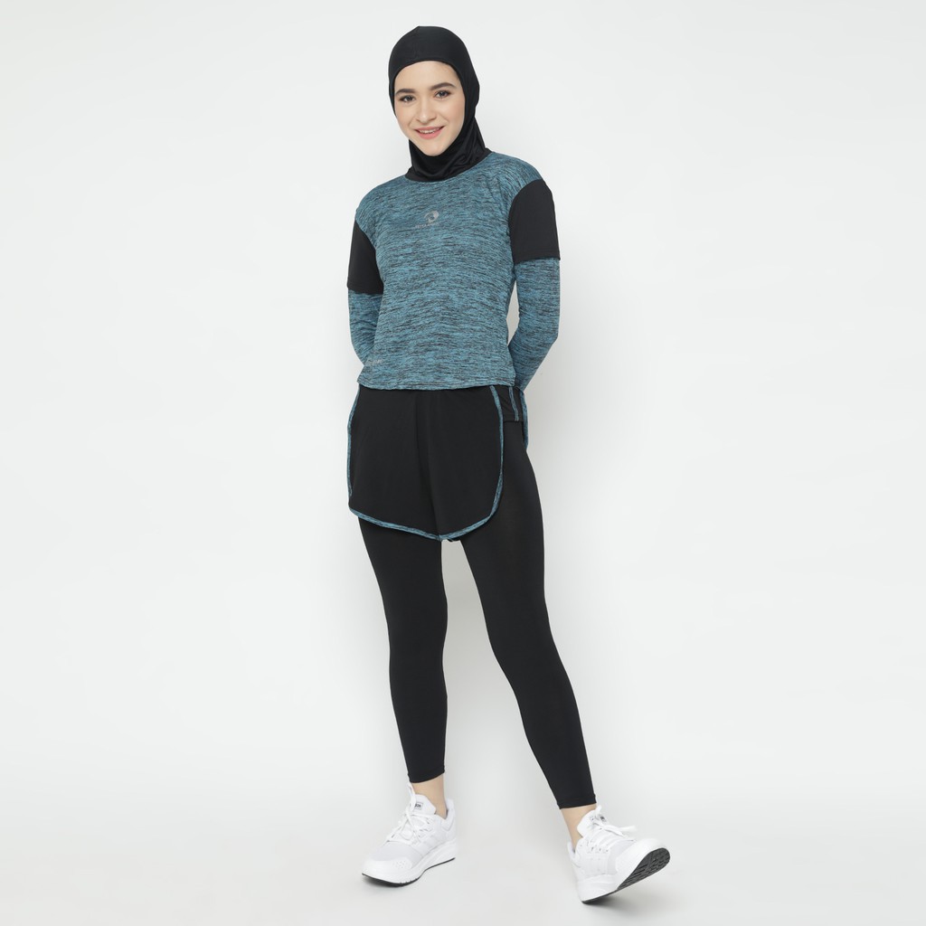 1 Stel Baju Olahraga Hijab Muslim Senam