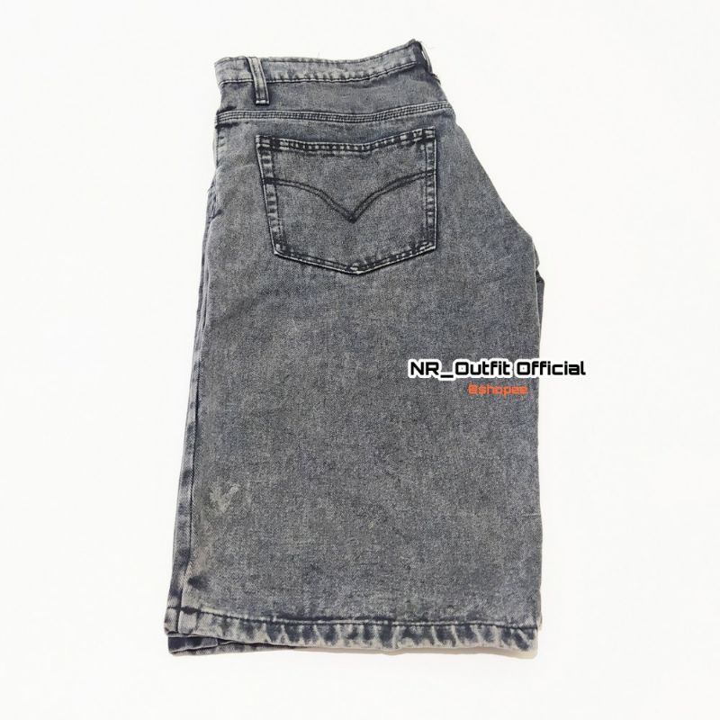 Celana Jeans Pendek Pria Borju Jumbo Kombor Levis Cowok Big Size 27-44 NR_Outfit Official COD