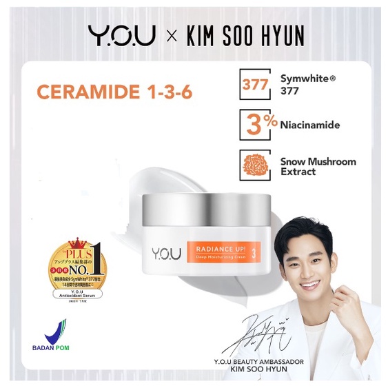 YOU ( Y.O.U ) Radiance Up! Ceramide + Snow Mushroom Deep Moisturizing Cream