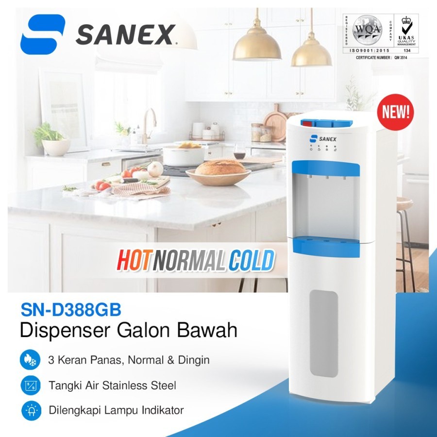 SANEX SN-D388GB Dispenser Galon Bawah Hot, Normal &amp; Cold