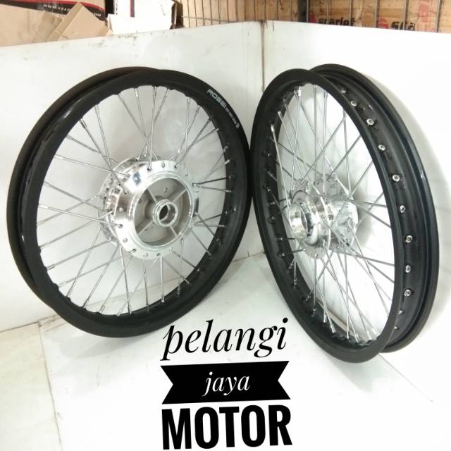 Paketan Murah Rossi 17x160 - 185 - Vixion - Rx king - Mx Old -  Paket Velg Tromol Jari Plus Rakitan