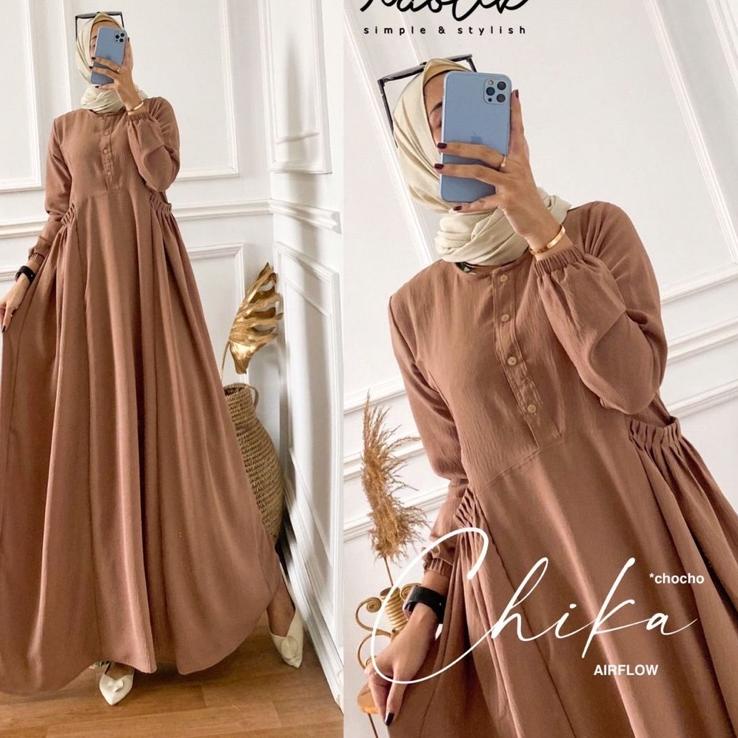 [RESTOK] Cika / Chika Dress by Ori Nabtik “Gamis Muslimah LD 110 cm Air Flow + Uragiri” [WNJ.29My22ᴾ