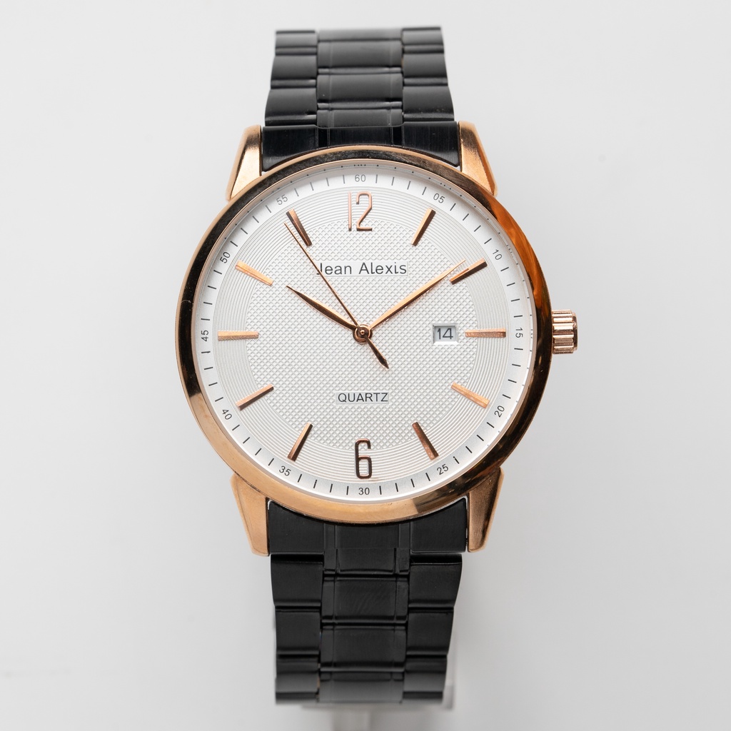 Jam Tangan Rantai Pria Anti Air Jean Alexis Prestige JA103 Panorama White Dial - Pria (42mm) Jam Tan