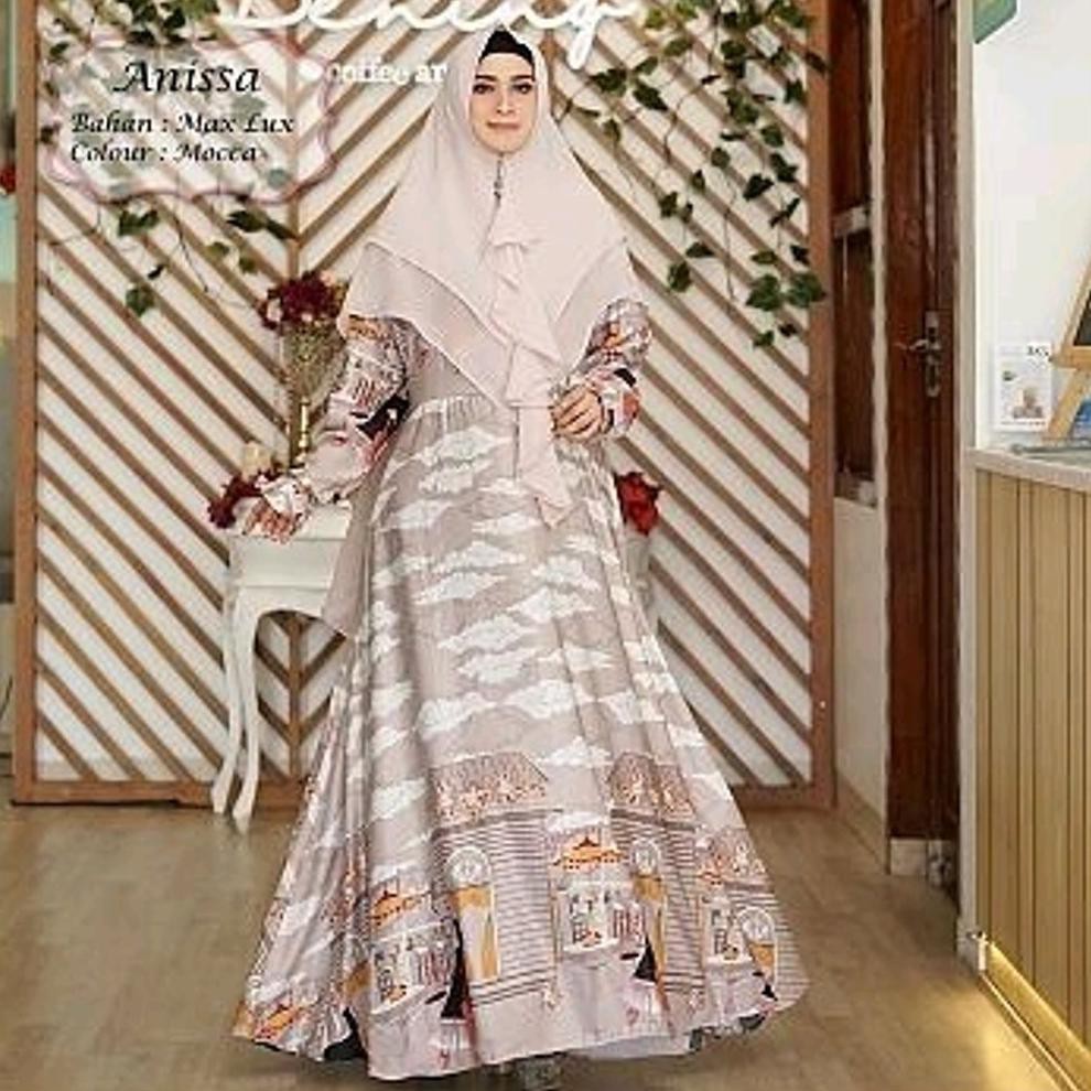 B1 TOP SYARI MAXLUX SAB RILA GAMIS MAXI HIJAB BAJU MUSLIM GAUN PESTA MEWAH CANTIK SIMPLE ELEGAN PINK