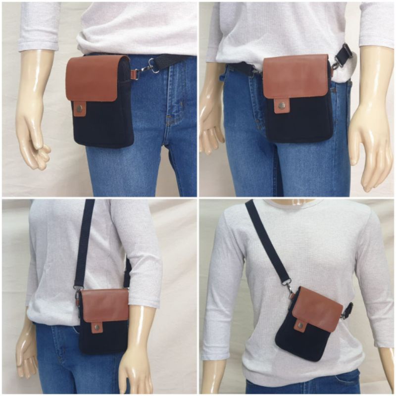 sling bag waist bag pria wanita