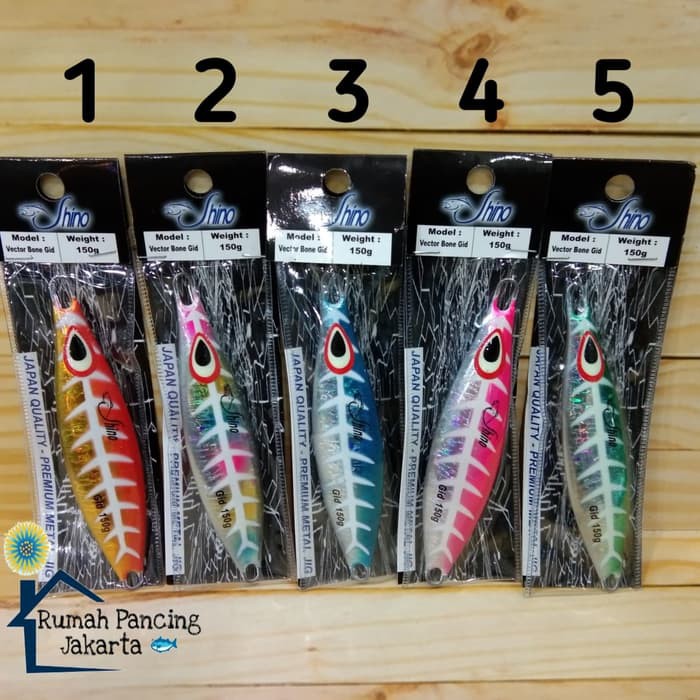 Termurah Lure Umpan Jig Shino Vector Bone Gid 150gr