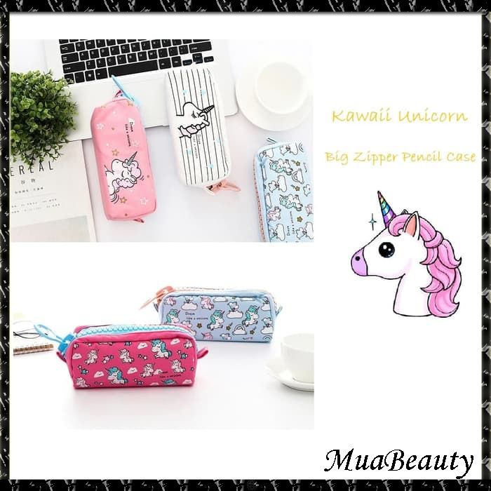 

TP0048 Kawaii Unicorn Big Zipper Large Pencil Case / Tempat Pensil