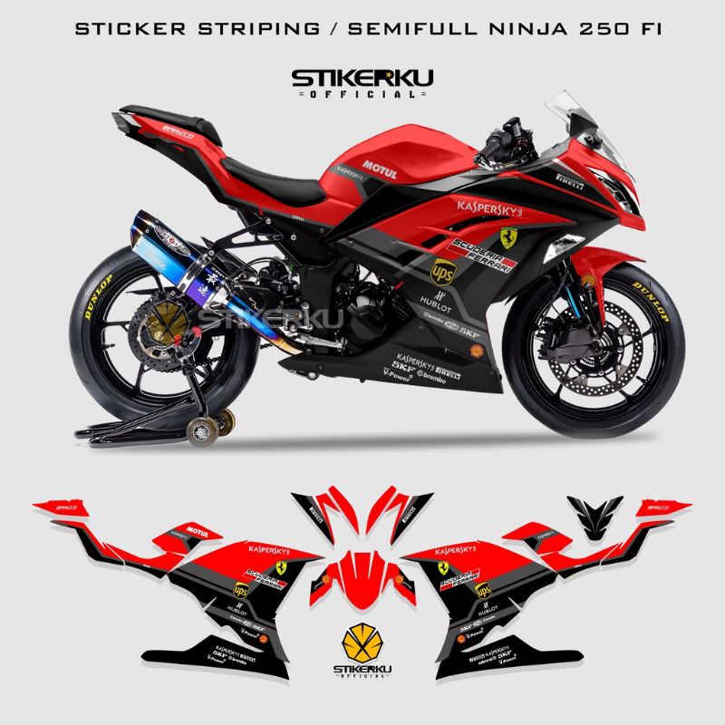 striping motor ninja 250 fi / striping ninja 250fi / striping ninja 250 fi