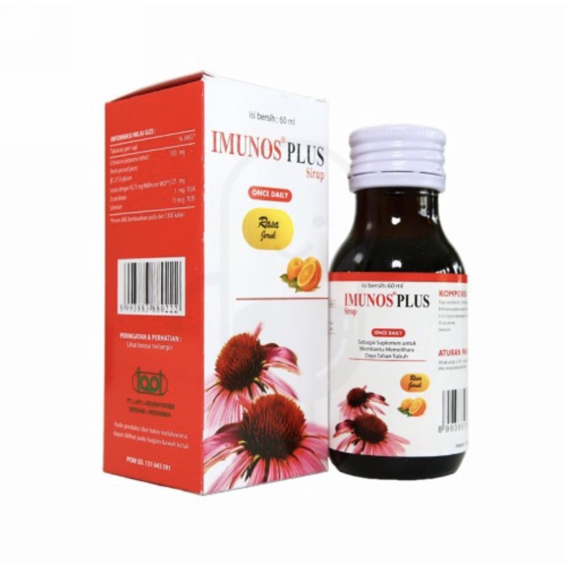 Imunos plus sirup 60 ml ( meningkatkan imun melawan virus )