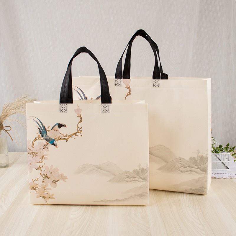 PAPER BAG KAIN TAS BELANJA TAS HAMPERS GOODIE BAG JUMBO PREMIUM BIRD/ FLOWER