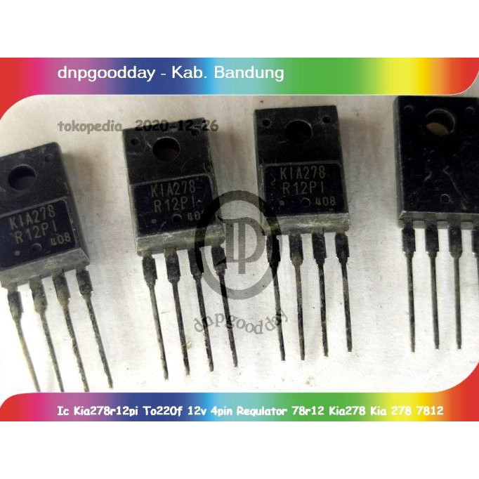 Ic Kia278R12Pi To220F 12V 4Pin Regulator 78R12 Kia278 Kia 278 7812 Dnpgood11 Buru Order