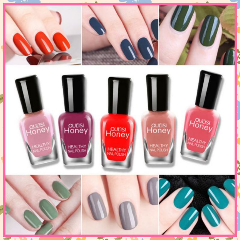 Kutek Halal Muslimah Oulisi 21-30 Honey Healthy Nail Polish Kutek Kuku Halal Original