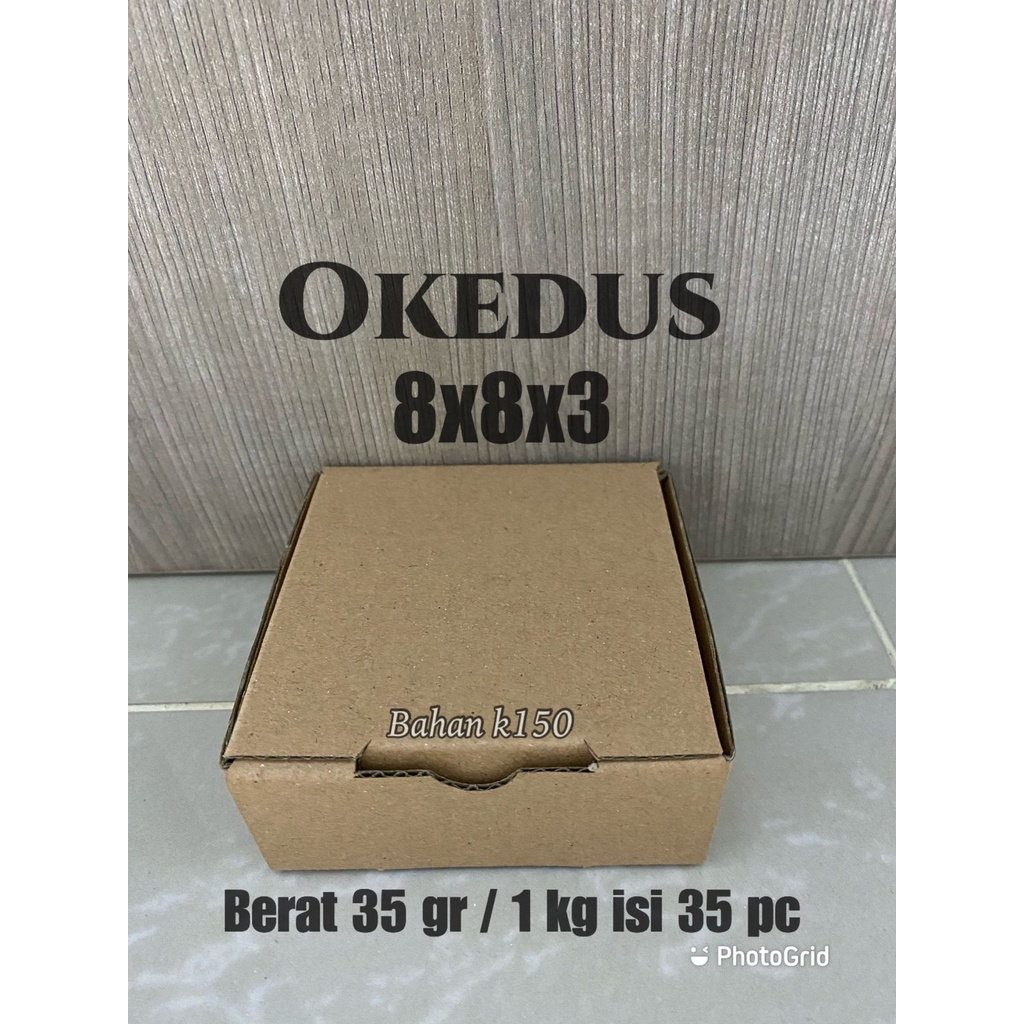 

dus die cut 8x8x3 box packing