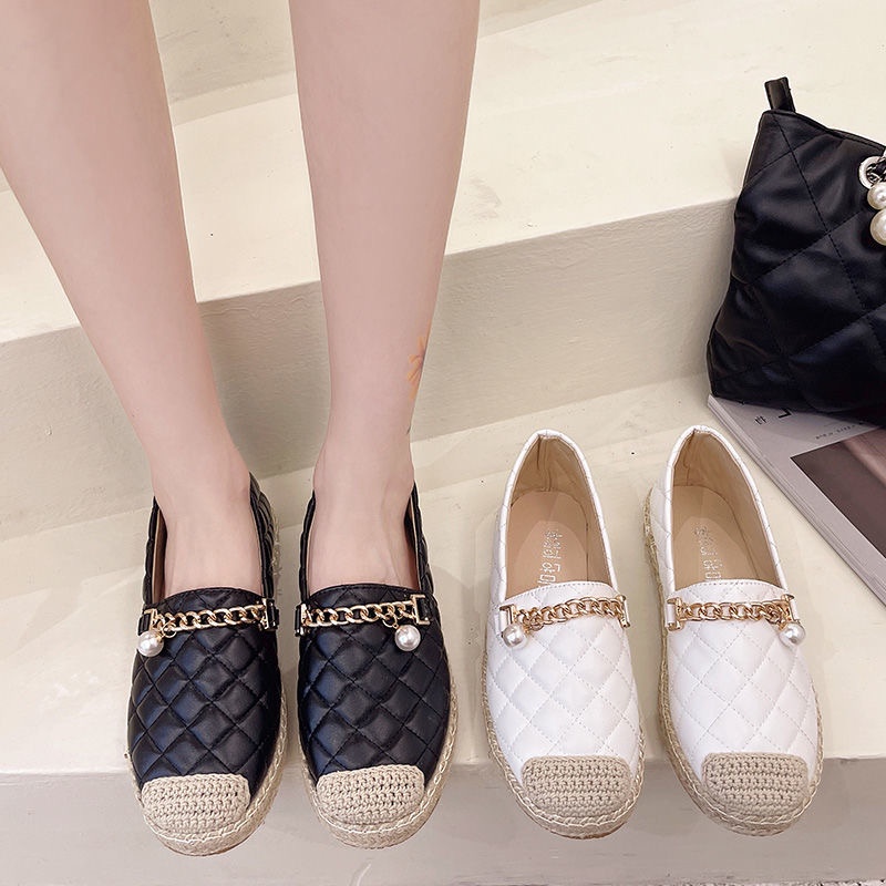 Sepatu Import Kanvas Flat Wanita Fashionable Sepatu Slip-On Cewek Terbaru Keren Simple Korea Style