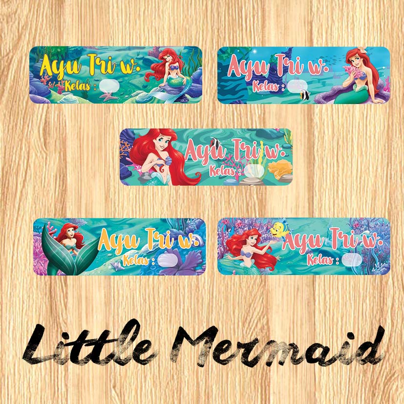 

STIKER LABEL NAMA LITTLE MERMAID