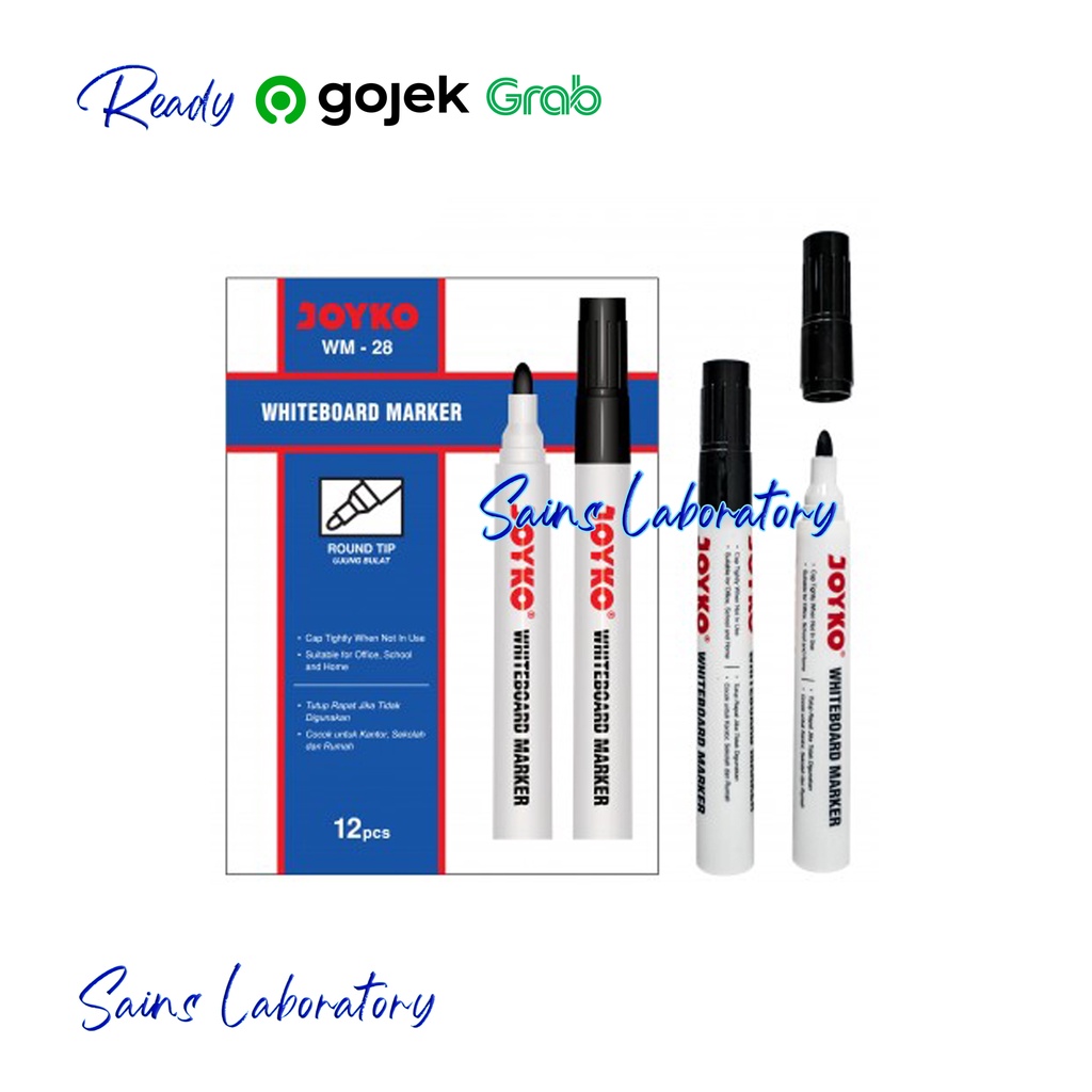 

Spidol Papan Tulis Kaca Glassboard Whiteboard Marker Hitam JOYKO WM-28