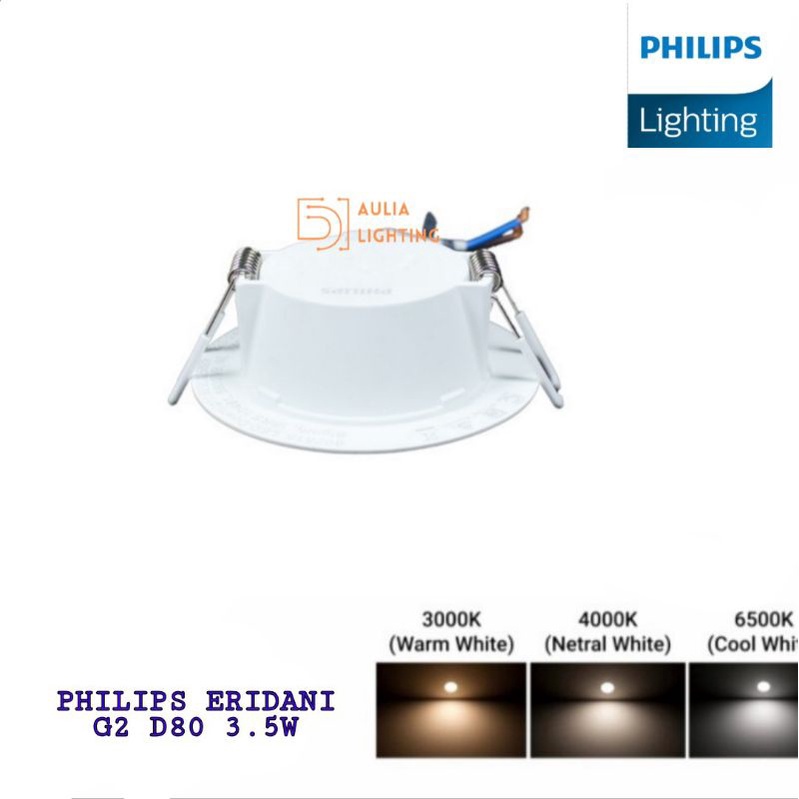 Lampu Eridani Led Philips 3.5W Gen2 DL190B Downlight 59260 3w 3.5 watt inbow hias plafon original