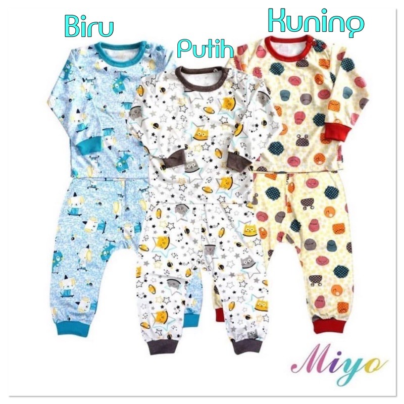 MIYO Stelan Panjang piyama Bayi Baju Tidur anak SML Kecil SML besar