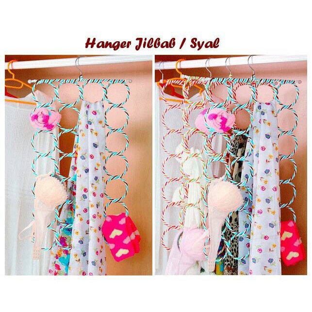 Hanger Bulat / Ring / Hijab / Jilbab / Kerudung / Gantungan Dasi Syal