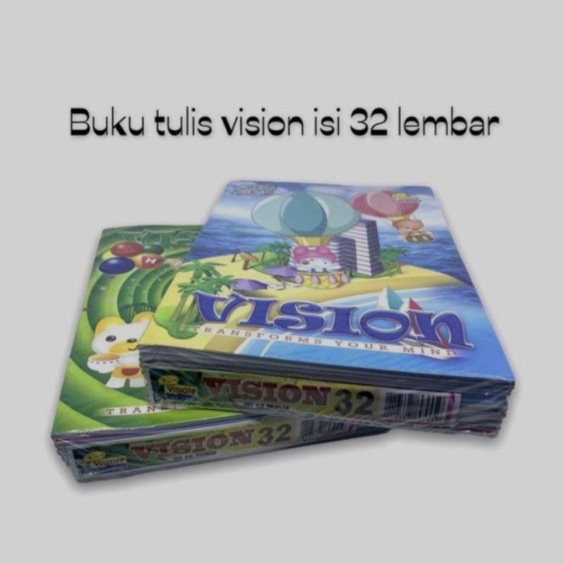 

BUKU TULIS VISION 32,38 dan 58 lembar) buku tulis /1pack isi 20buku