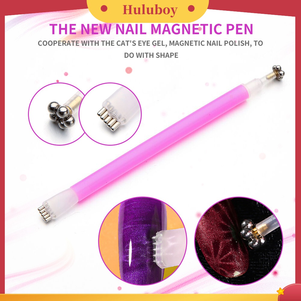 Huluboy Huluboy♡ Pen Magnetik Dua Sisi Untuk Kutek Gel UV 3D DIY