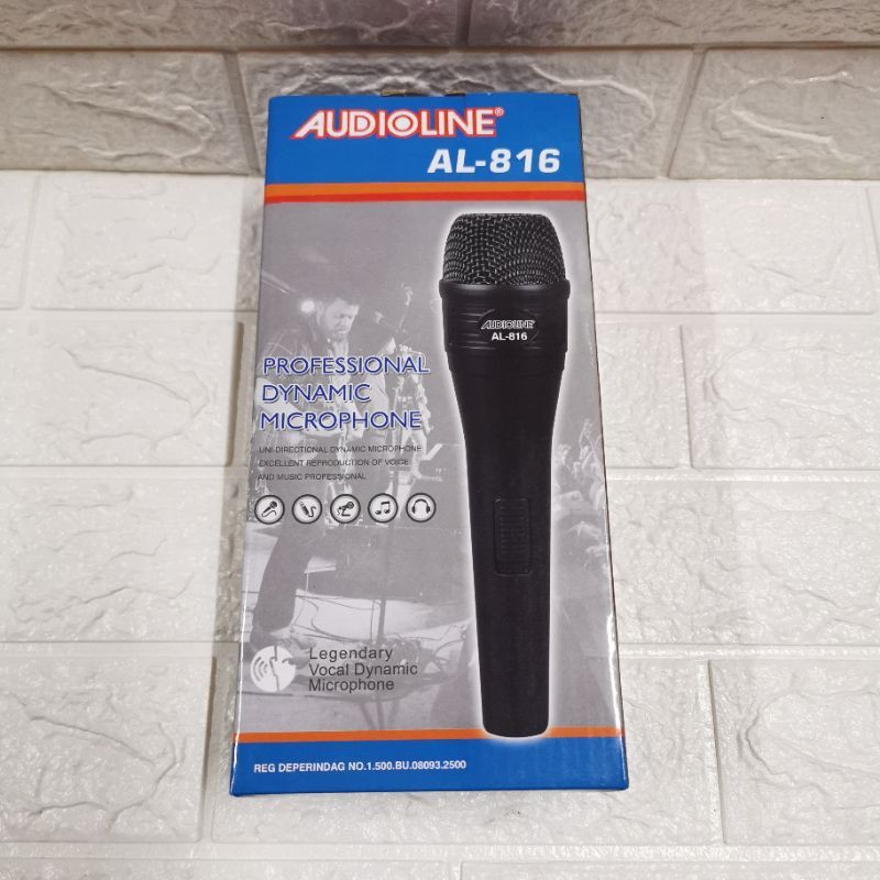 [SUSE] MIC MICROPHONE MIKROFON KARAOKE PROFESSIONAL DYNAMIC AUDIOLINE AL 816 PENYANYI