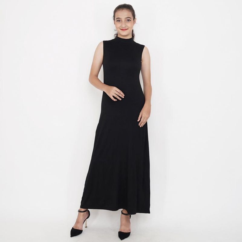 Gamis Terbaru Turtleneck Tanpa lenganDaleman Lekbong(Size L) Bahan Adem Strech &Nyaman di Kenakan B6