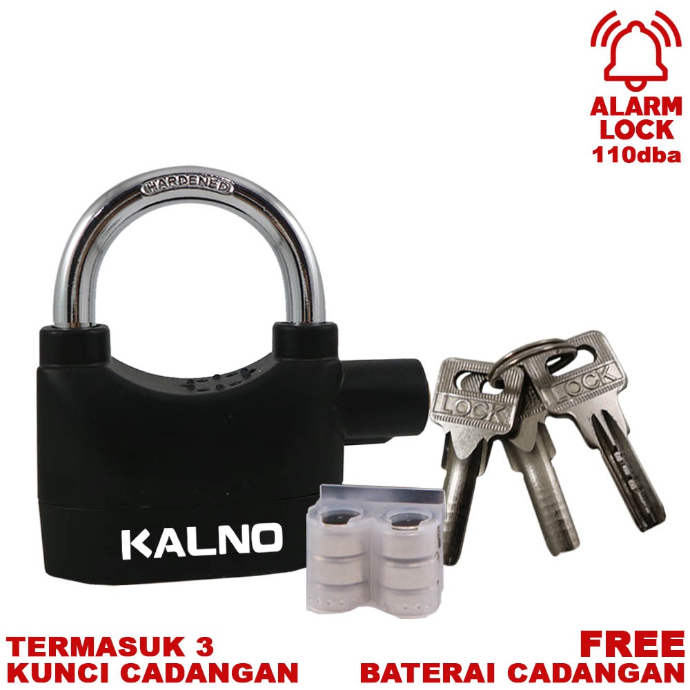 Gembok Motor Alarm Anti Maling - Free Baterai