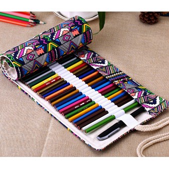 

Limited Bohemian Tempat Pensil Gulung Pulpen Pulpen Warna Kuas Lukis Makeup Hot Sale