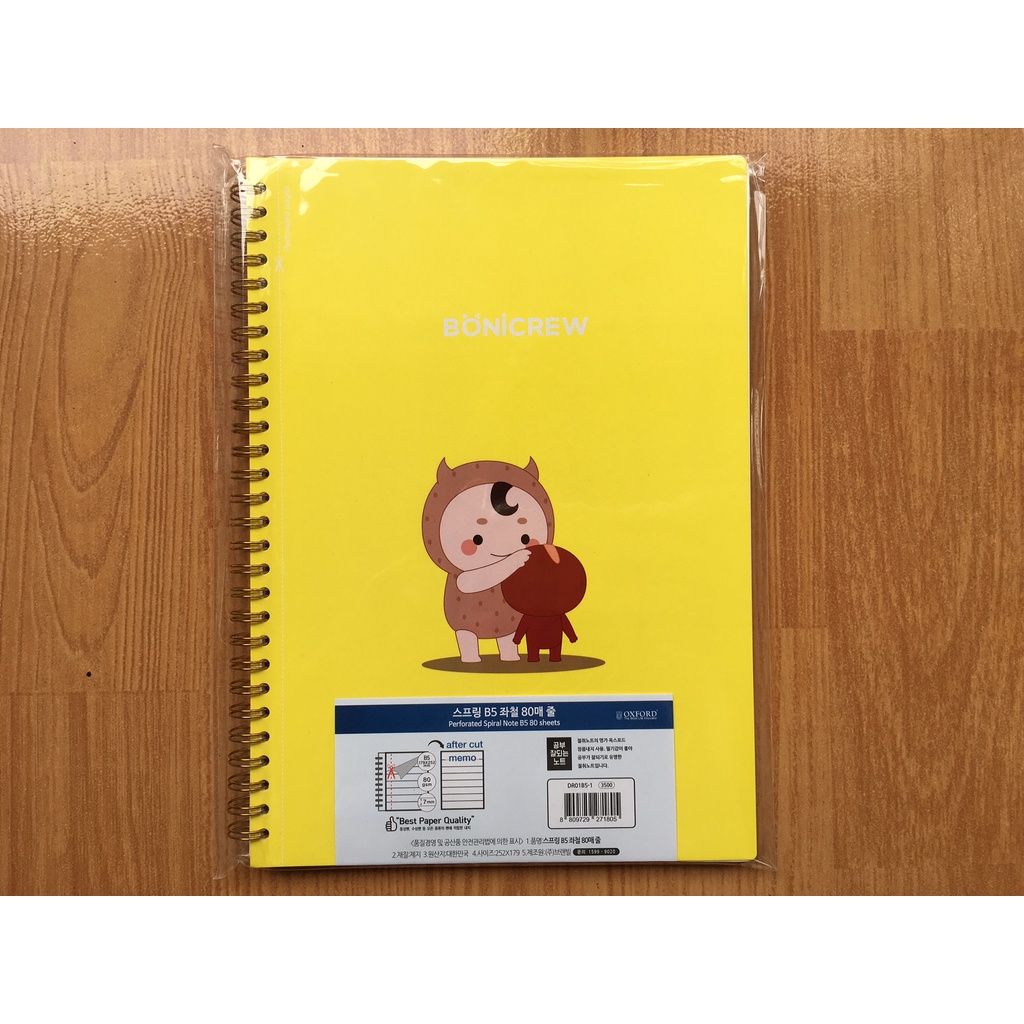 Jual Buku Notebook OXFORD Bonicrew Spiral B5 80's (Kuning DR01B51