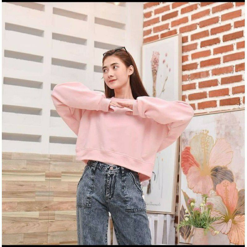 OVERSIZE CROP SWEATER 10 WARNA