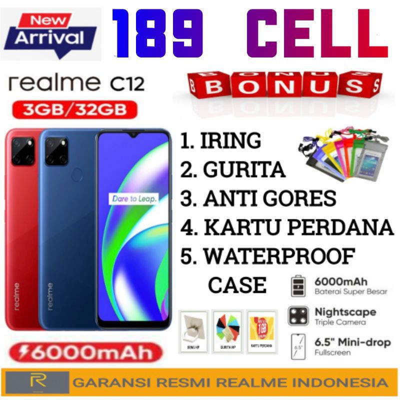REALME C12 C11 RAM 3/32 | Narzo50i Prime 3/32 GARANSI RESMI REALME INDONESIA