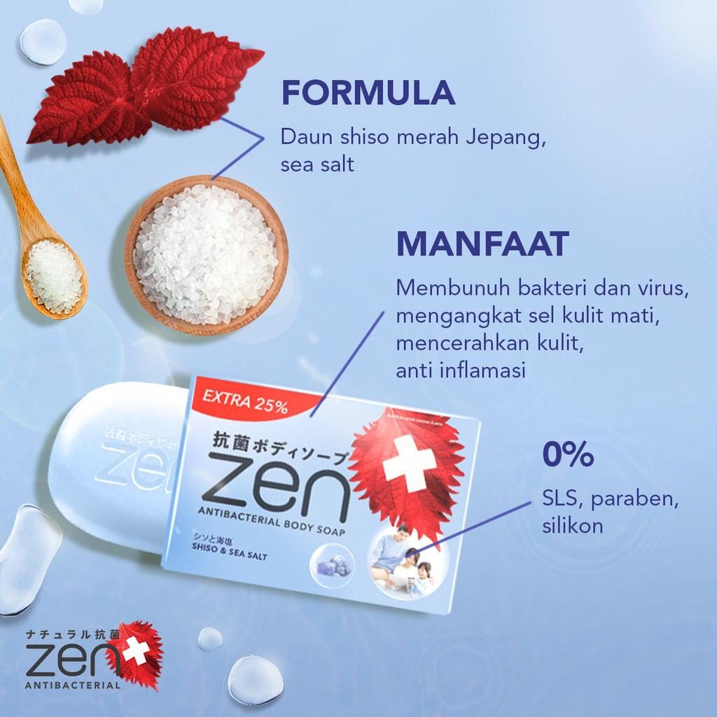 ZEN SABUN MANDI BATANGAN 80GR BATH BOMB BODY SOAP MANDI KOSMETIK