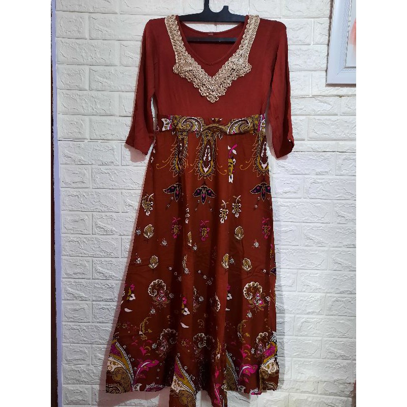 Gamis Merah Bata Preloved